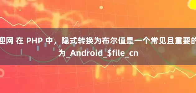 睿迎网 在 PHP 中，隐式转换为布尔值是一个常见且重要的行为_Android_$file_cn