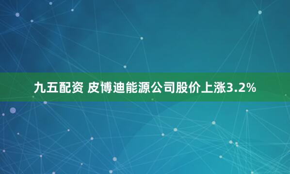 九五配资 皮博迪能源公司股价上涨3.2%