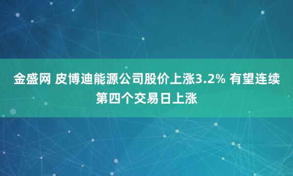 金盛网 皮博迪能源公司股价上涨3.2% 有望连续第四个交易日上涨